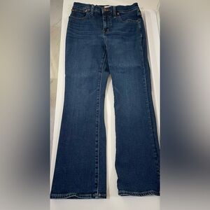 Madewell Dark Indigo “Mid-Rise Kick Out” Jeans